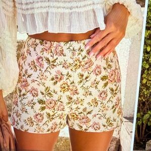 Vici High Waist Floral Women's Shorts